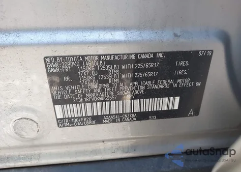 2019 Toyota Rav4 Le from USA, damaged, VIN 2T3F1RFV0KW069557